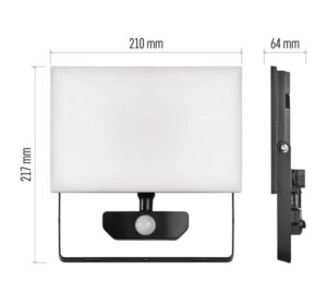LED FÉNYV. MOZG.LAPOS 50W 4000K FK. TAMBO mozgásérzékelővel,50W, 5000lm