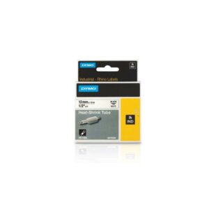 DYMO SZALAG ZSUGORCSŐ 12mm FEHÉR/FK 12mm x 1,5m,átm2,97-5,13,FEHÉR/FEKEE