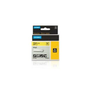 DYMO SZALAG VINYL 19mm FEKETE/SÁRGA