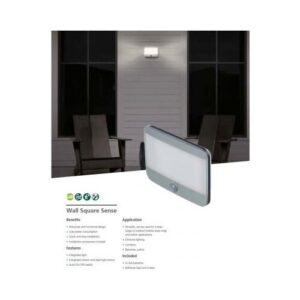 LED lámpatest wall square sense@ pir & light 4xAA elemes 4000K