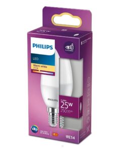 Philips E14 LED gyertya 2,8W 250lm 2700K meleg fehér - 25W izzó helyett