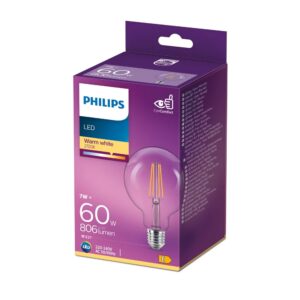Philips E27 LED 7W 806lm 2700K - meleg fehér G93 - 60W izzó helyett