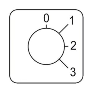 Harmony k bütykös kapcsoló címke 03 - 45 x 45 mm