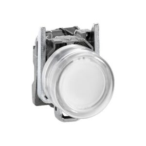 Fehér világító nyomógomb, O22, 240V, ATEX