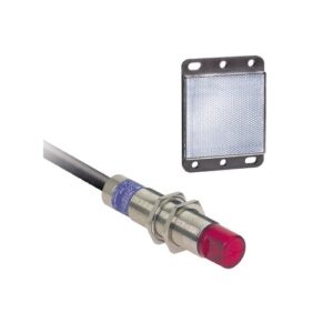 Optikai érzékelő, XU9, polarizált, 90°, sn 2m, 24..240V AC/DC, kábel 2m