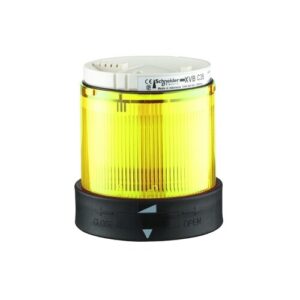 O 70mm világító egység, folytonos fényű, sárga, IP65, 230V