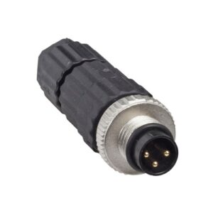 Male, m8, 3-pin, egyenes csatlakozó, tömszelence m9,5x1