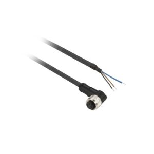 Előhuzalozott csatlakozó XZ, könyök csatlakozó hüvely O8mm, 3 tűs, kábel