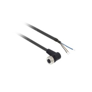 Előhuzalozott csatlakozó XZ, könyök csatlakozóhüvely, m12, 3 tűs, kábel