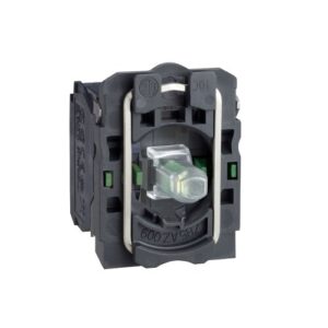 Világító nyomógomb aljzat 240V zöld LED