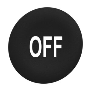 HARMONY O30 panelbe süllyesztett nyomógomb tető fekete OFF