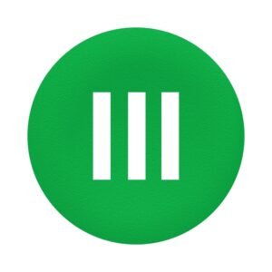 HARMONY O30 panelbe süllyesztett nyomógomb tető zöld III