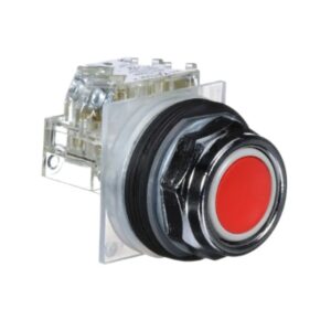 NYOMÓGOMB PIROS 10A 600V D30mm IP65 9001KR1RH13