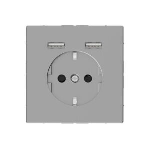 MERTEN 2P+F alj. 2xusb tölt. SZÜRKE D-LIFE 16A/2,4A