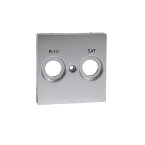 MERTEN TV/R-SAT fedlap, 2 kimenettel, SYSTEM-M, alumínium
