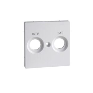 MERTEN TV/R-SAT fedlap, 2 kimenettel, SYSTEM-M, aktív fehér