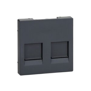 MERTEN fedlap, 2xRJ45moduláris betétekhez, SYSTEM M, polárfehér