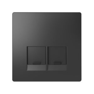 MERTEN fedlap, 2xRJ45 aljzathoz, D-LIFE, antracit