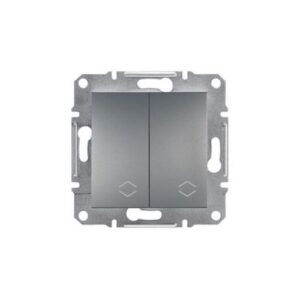 ASFORA 106+6 kettős váltókapcsoló acél