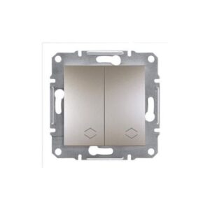ASFORA 106+6 kettős váltókapcsoló bronz