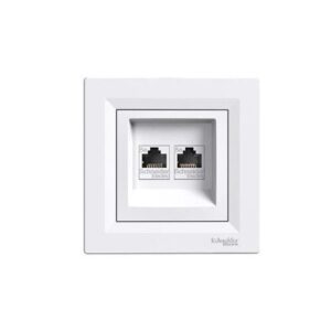 ASFORA RJ45 kettős adatcsatlakozó CAT5E UTP fehér