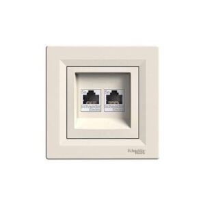 ASFORA RJ45 kettős adatcsatlakozó CAT5E UTP bézs