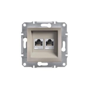 ASFORA RJ45 kettős adatcsatlakozó CAT5E UTP bronz