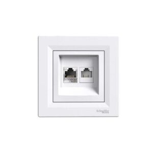 ASFORA RJ45 adatcsatlakozó CAT5E UTP+RJ12 fehér