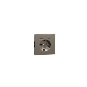 Merten 2P+F alj.bzs 2xUSB tölt. SZÜRKE 16A/3A A+C