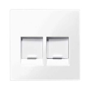 SYSTEM M fedlap 2xRJ45 aktív feh