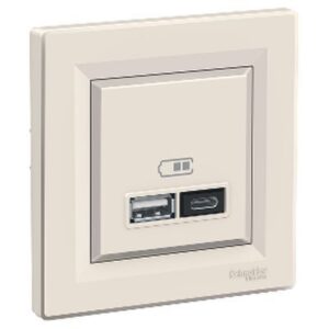 ASFORA DUPLA USB TÖLTŐ A+C 45W BÉZS