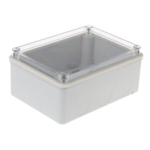 Kötődoboz 153x110x66mm falon kívüli, sima oldalú, IP65, csavaros, átlátszó fedél