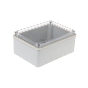 Kötődoboz 153x110x66mm falon kívüli, sima oldalú, IP65, csavaros, átlátszó fedél