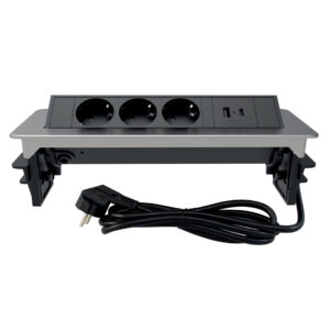 ASZTALI ELOSZ.SÜLLY. 3x230V/USB-A-C POP UP socketj, 3x schuko, 16A 250 l
