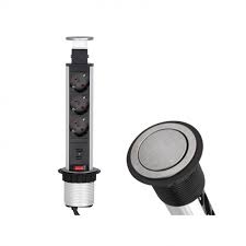 ASZTALI ELOSZ.SÜLLY.3x230V+2USB 3x230V 3600W 1,8m KÁBEL. KIV:60mm