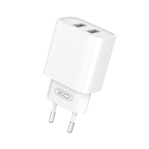 Telefon töltő 2xUSB 2,1A fehér CE02C