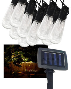 LED SOLAR FÜZÉR  10LED FEH.  IP44 @
