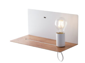 Applique flash bianco usb 1xE27
