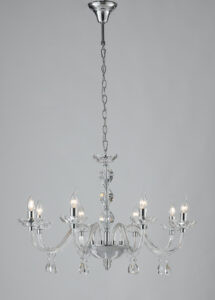 Lampadario riflesso cromo 8xE14