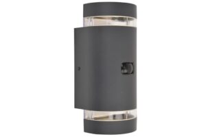 FOCUS LED kültéri fali lámpa mozgásérzékelővel IP44 GU10 7W sötétszürke