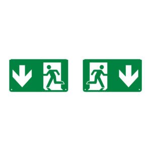 VÉSZVILÁGÍTÓ PIKT.LEFELÉ 23071-hez EM EXIT PICTO DOWN