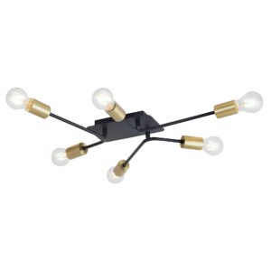 LANNY mennyezet LED E276x15W fekete/arany