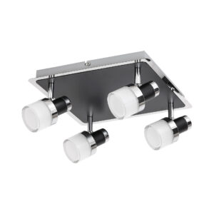 Harold fürdő LED 20W IP44 króm/fekete/opál