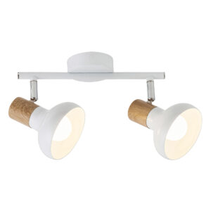 HOLLY spot E14 2X 40W fehér/bükk