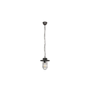 PAVIA kültéri függeszték E27 60W matt fekete/átlátszó IP44