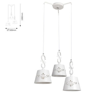 ANNA függeszték E14 3x40W fehér