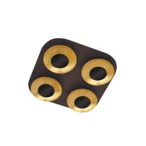 BRIGITTE mennyezet LED 4x5W barna/arany@