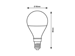 LED E14 G45 5W 450lm 2700-6500K RGBW SMD