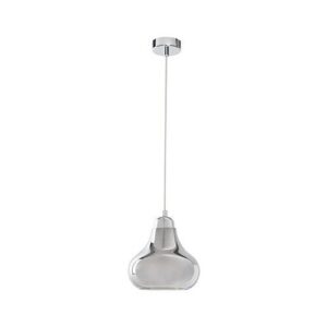 JEZABEL függeszték E27 60W króm/füst üveg 180×1200