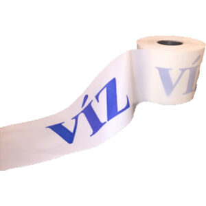 Közműjelző pvc víz felirat
